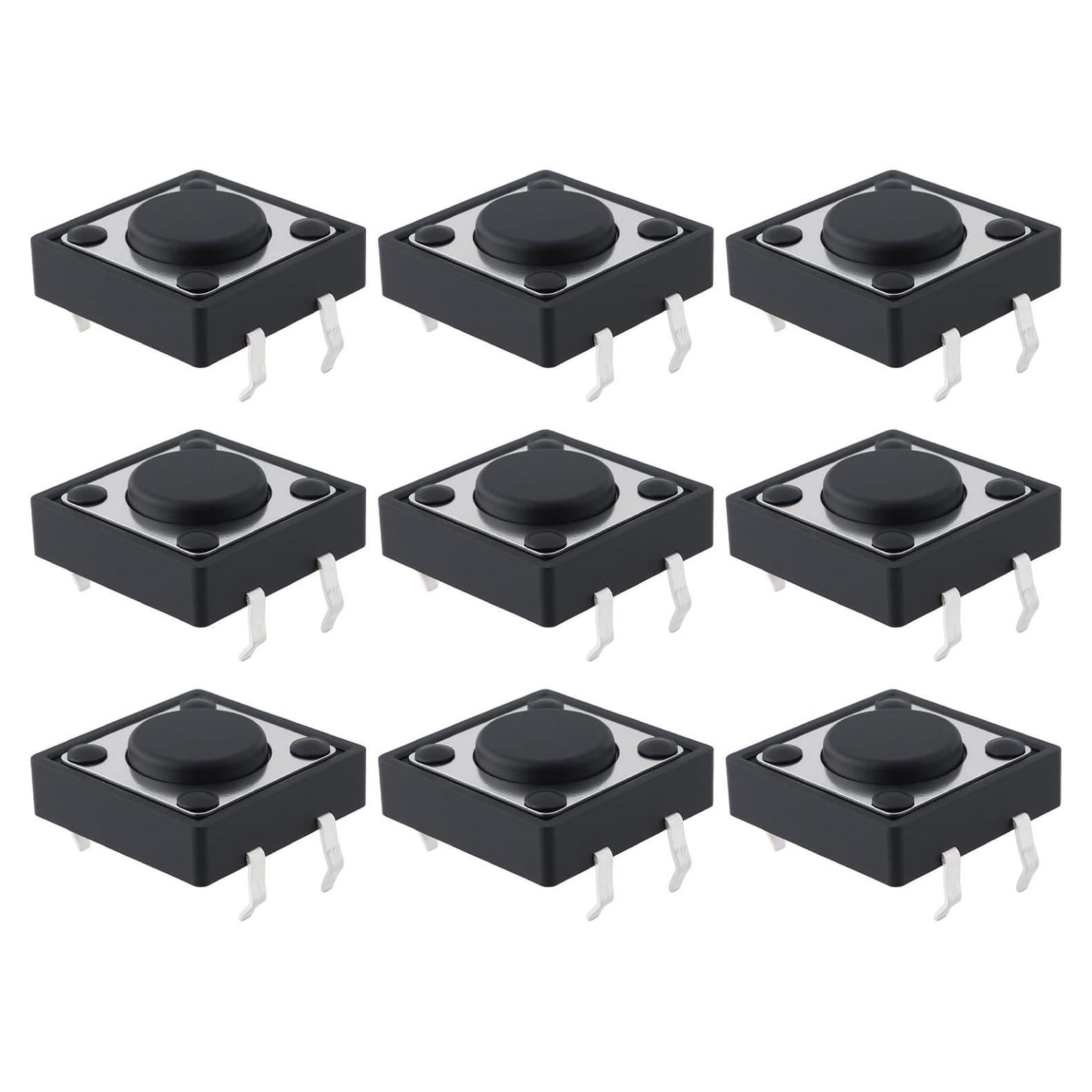 50 Interruptores de Botón Táctil OTOTEC 12x12mm para Electrónica