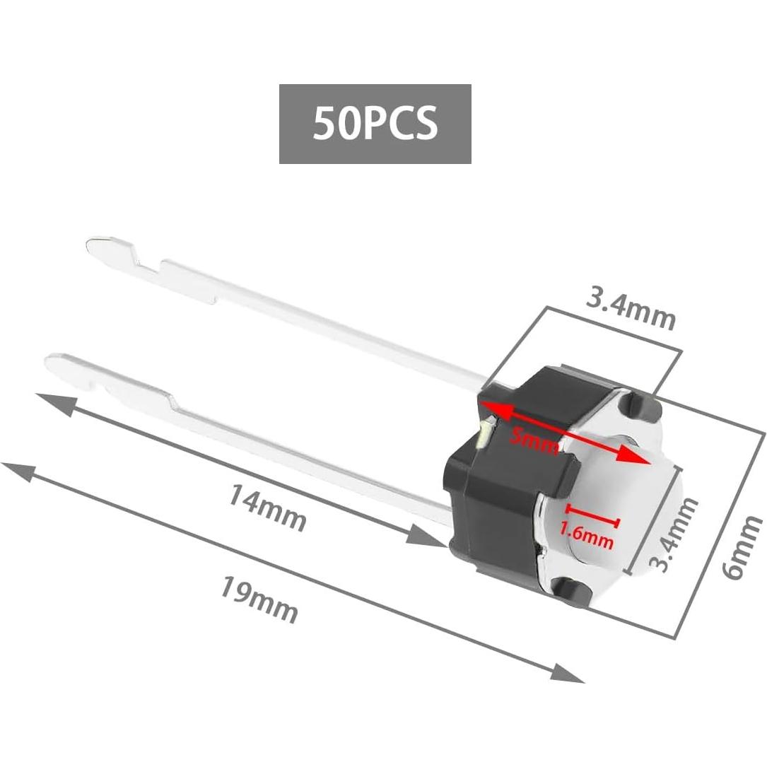 Interruptores Micro Momentáneo eMagTech 50 Pcs 12V 0.5A