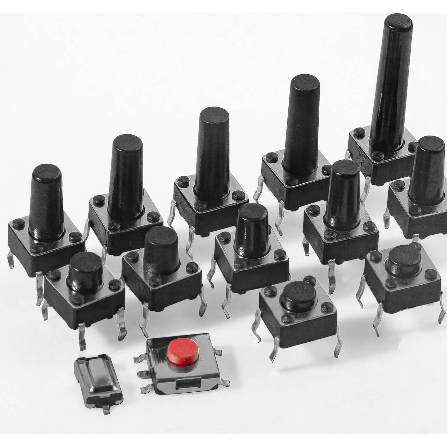 Kit de Interruptores Táctiles Juasky 460pcs 24 Valores DC12V