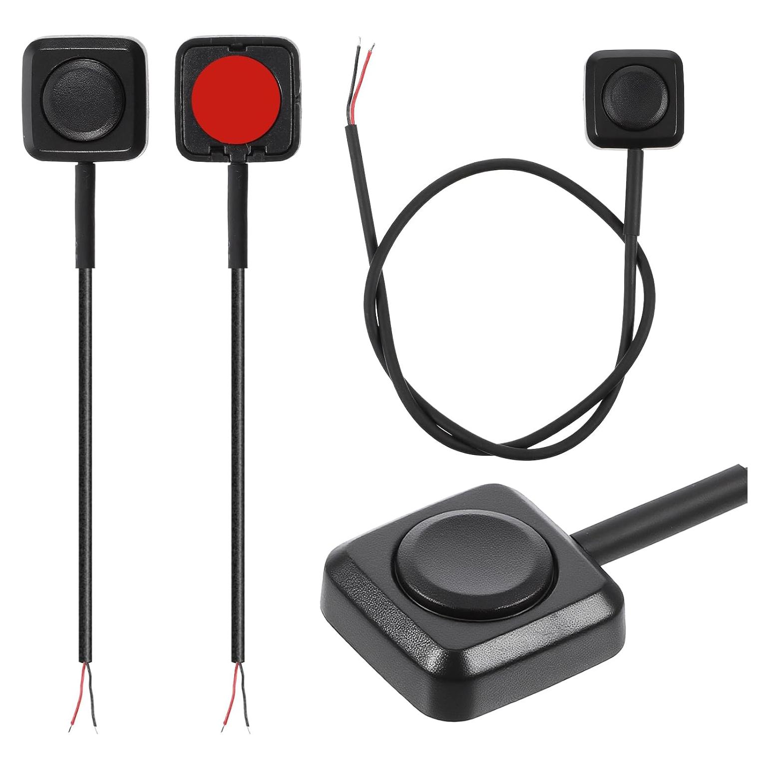 Interruptor de Botón Momentáneo 12V Alrhso 4 Pcs Impermeable