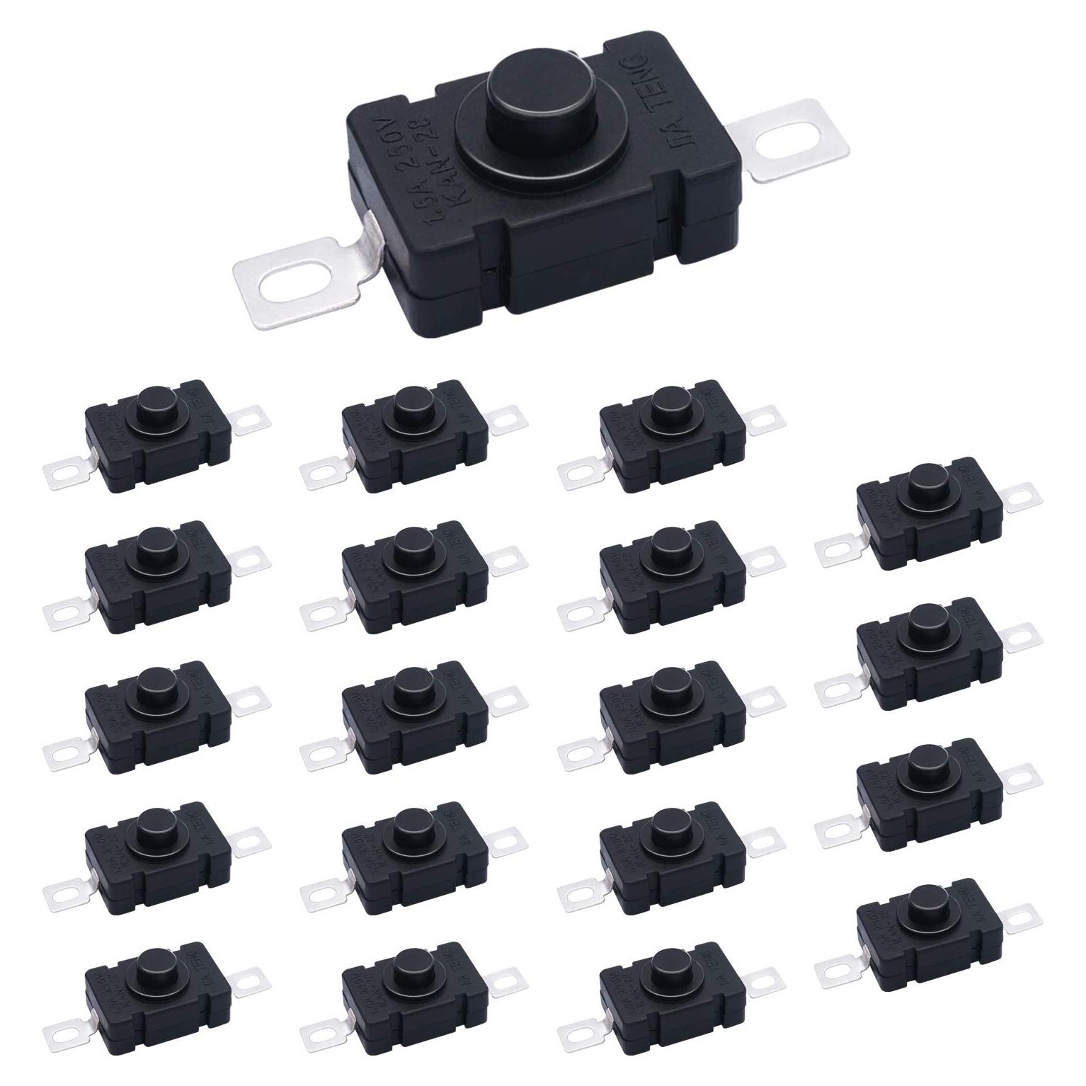 Interruptor de Botón Mini TWTADE 20 Piezas 250V 1.5A