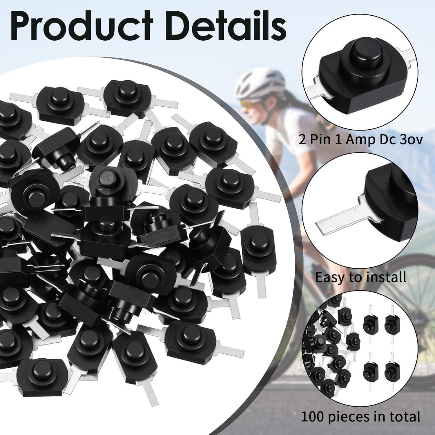 50 Interruptores Mini con Bloqueo Gtziqa 12x8mm DC 30V 1A