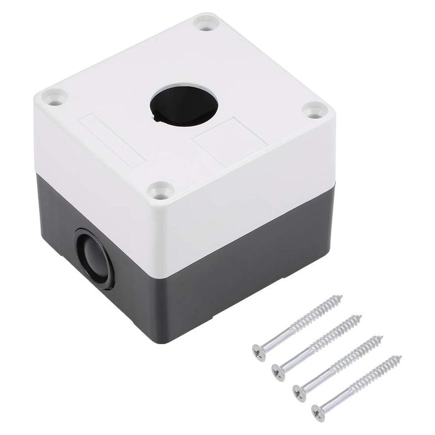 Caja de Control de Interruptor Pulsador 22mm uxcell