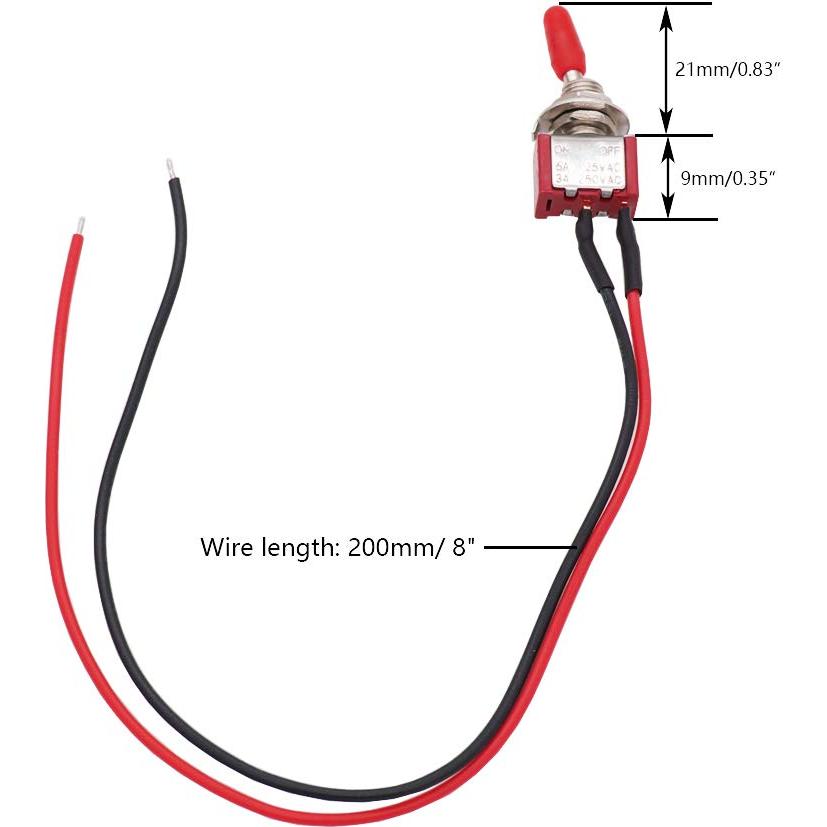 Interruptor Basculante Twidec SPST 2 Pines ON/OFF 5A 125V