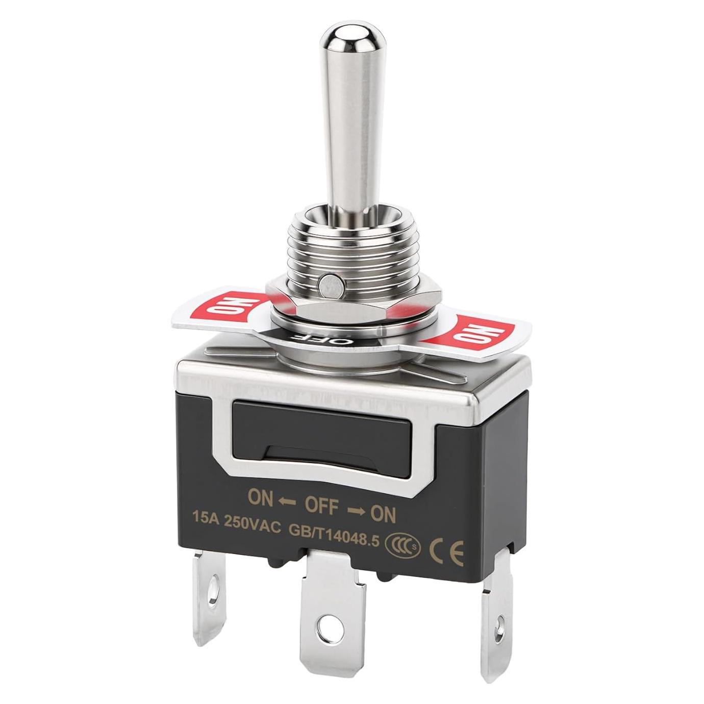 Interruptor de Palanca SPDT 3 Pines Baomain 15A 250V AC