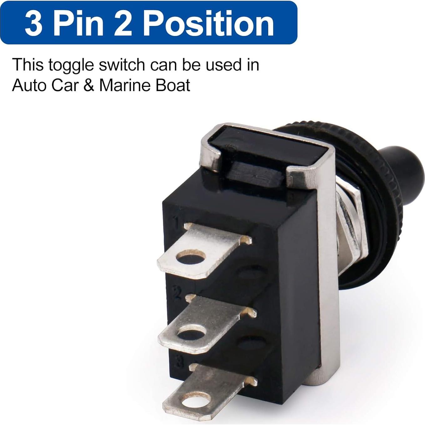 Interruptor de Palanca SPDT Baomain 12V 25A Impermeable