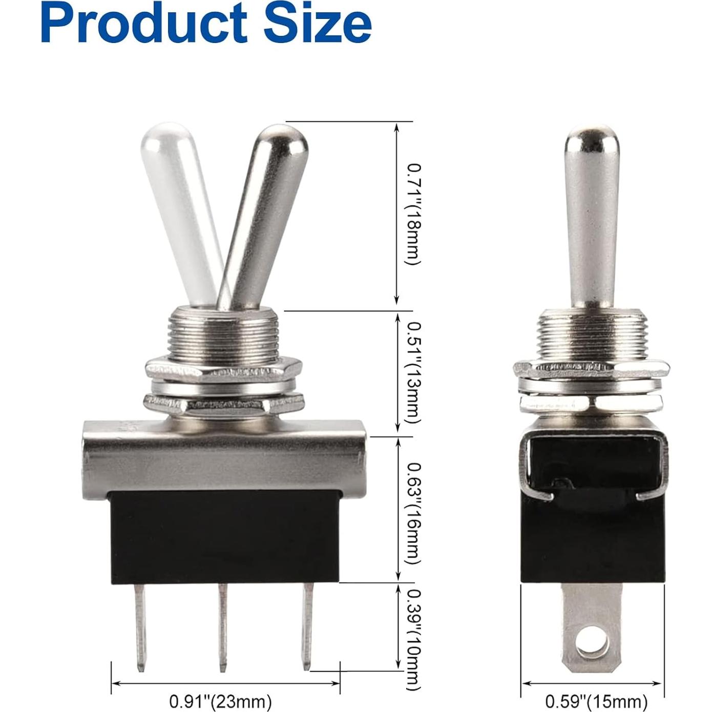 Interruptor de Palanca SPDT Baomain 12V 25A Impermeable