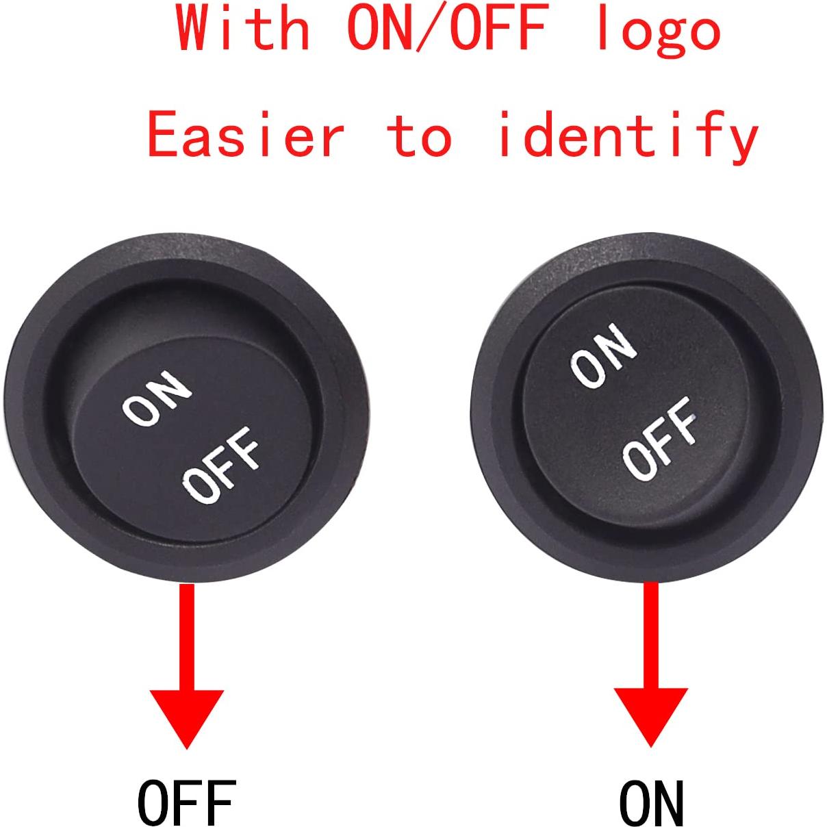 Interruptor Basculante TWTADE 10PCS 12V On/Off 6A/250V