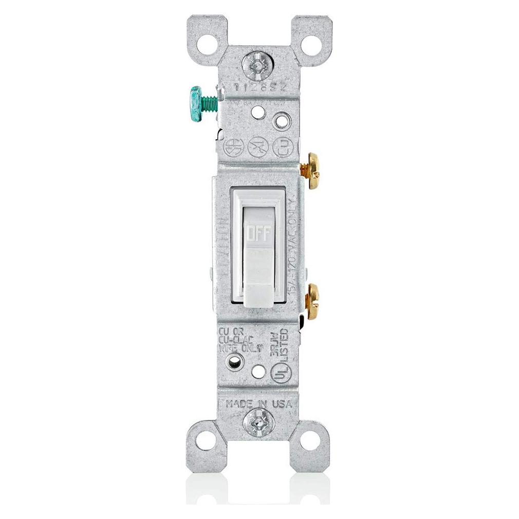 Interruptor de Palanca Leviton 15A 120V Blanco Paquete de 10