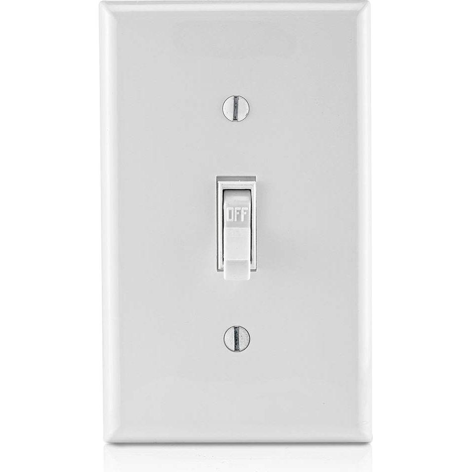 Interruptor de Palanca Leviton 15A 120V Blanco Paquete de 10