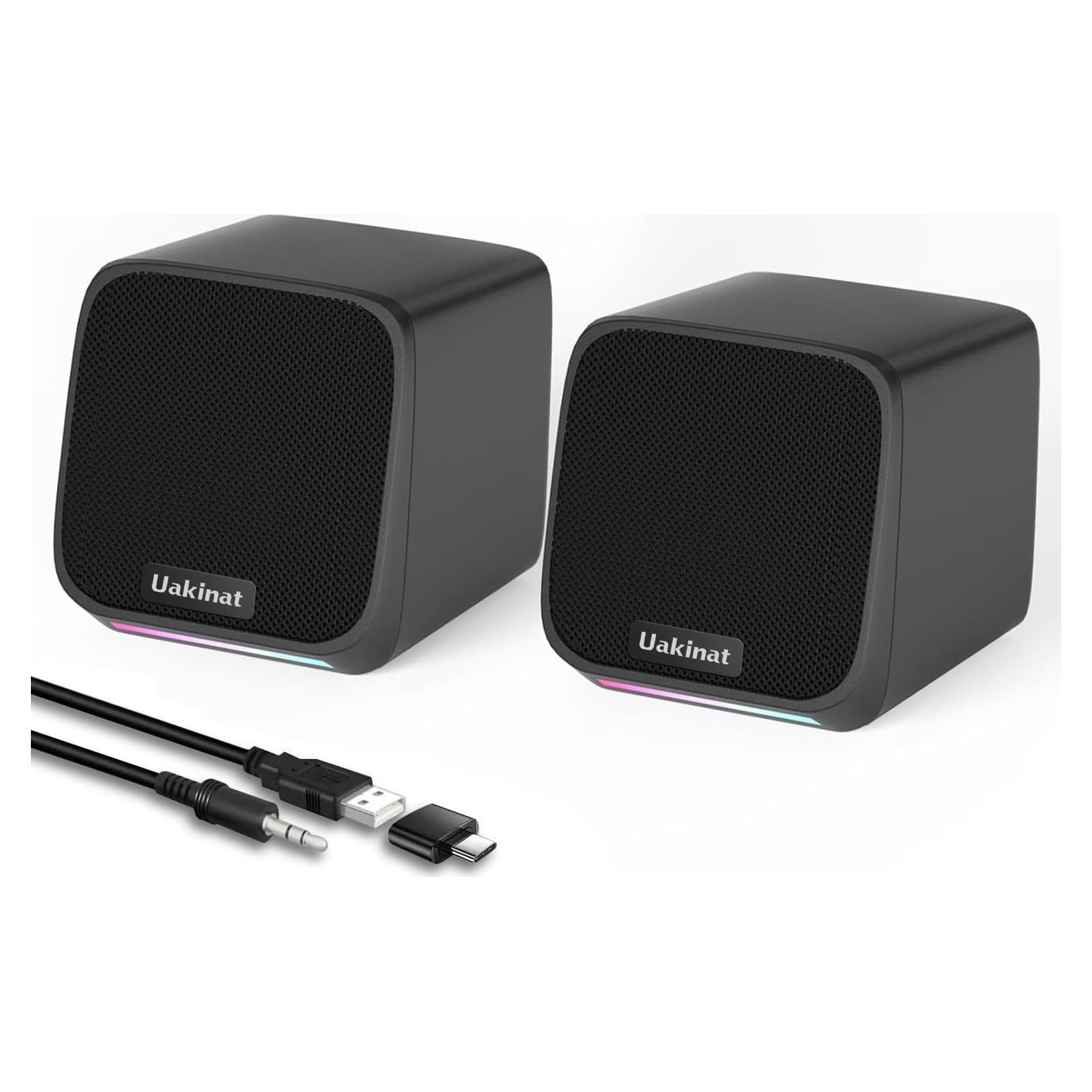 Altavoces Multimedia Uakinat E-1078 USB 3W para PC y Laptop