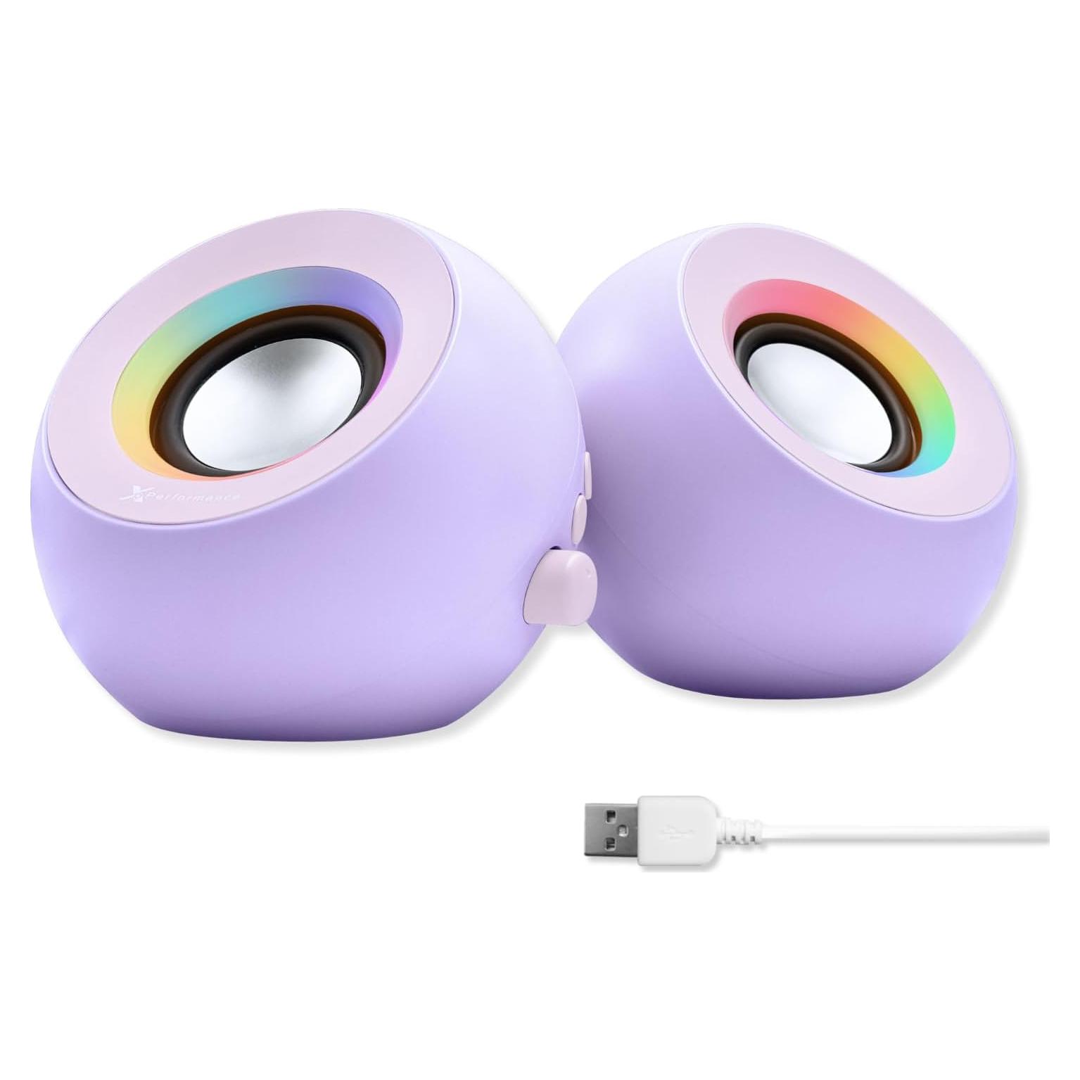 Altavoces Bluetooth X9 Performance púrpura 2.25" RGB USB AUX