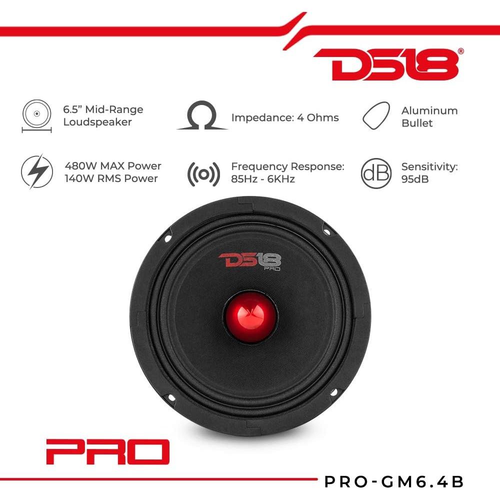 Altavoz de Medios DS18 PRO-GM6.4B 6.5" 480W 4 Ohm