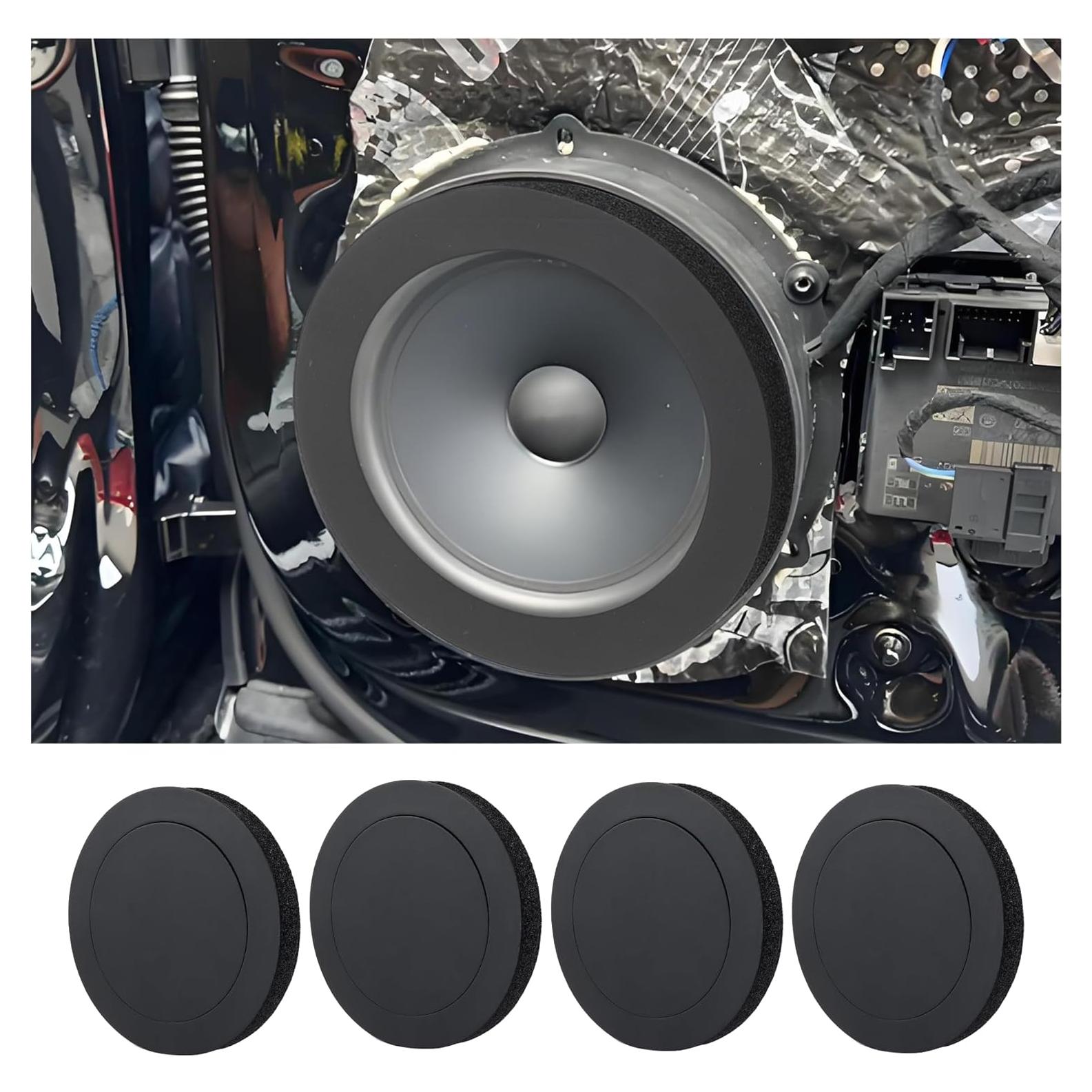 4 Anillos de Espuma para Altavoces 6.5" Carleef - Mejora Sonido