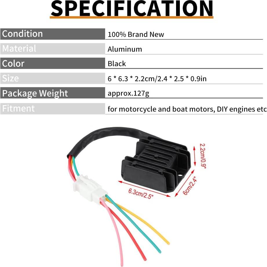 Regulador de Voltaje Rectificador Keenso 4 Cables 119g