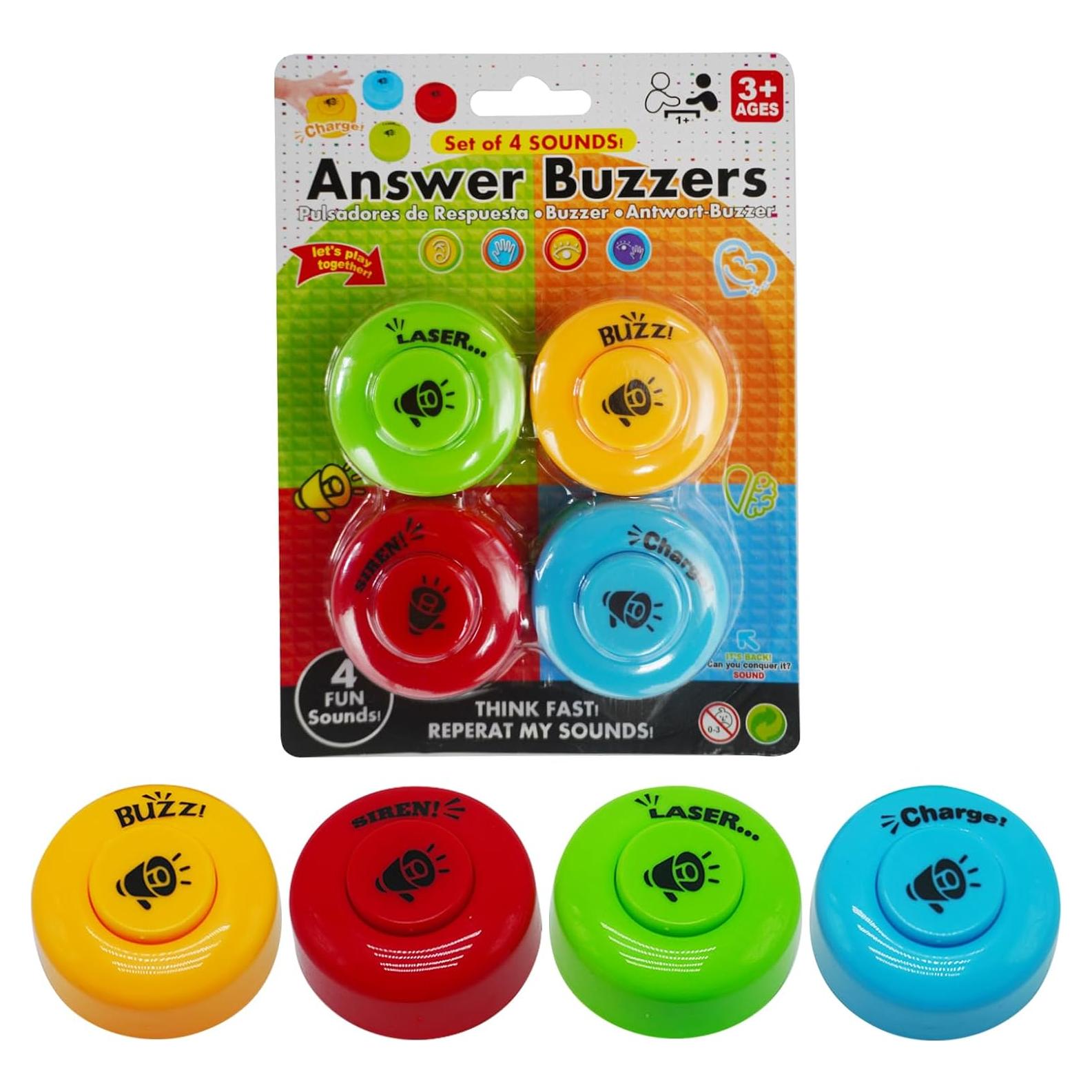 Juego de 4 Timbres de Respuesta Gelabur para Aula y Juegos