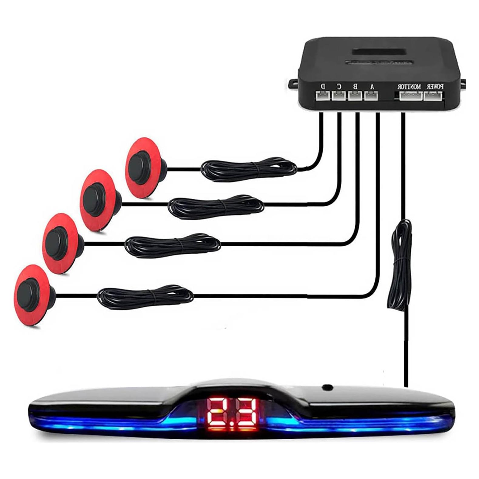 Sistema de Respaldo con Sensores Car Parktronic KZ-099 4 Sensores