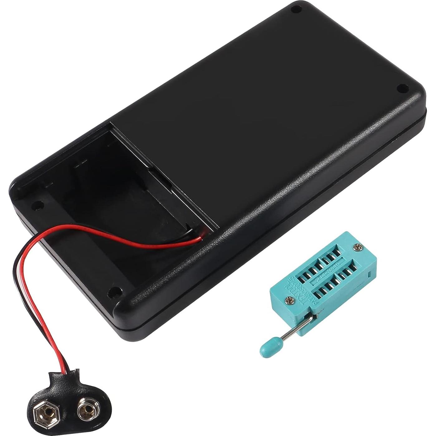 Transistor Tester, Mosfet Transistor Capacitor Tester, Mega328 NPN PNP Transistor Diode Resistor Inductor Capacitance MOS SCR ESR Meter Automatic Checker Detector