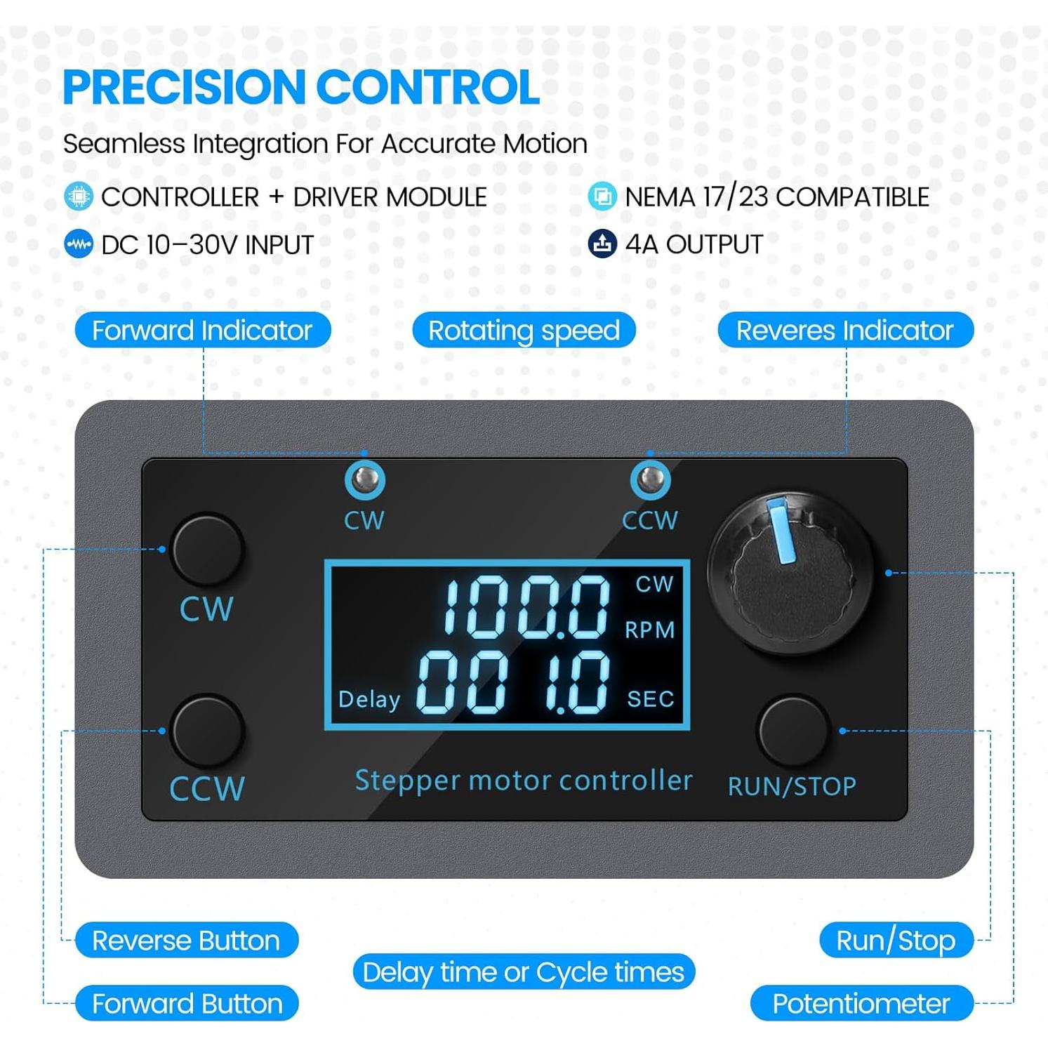 Controlador Motor Paso a Paso NEMA 17/23 Zuomeng 10-30V 4A