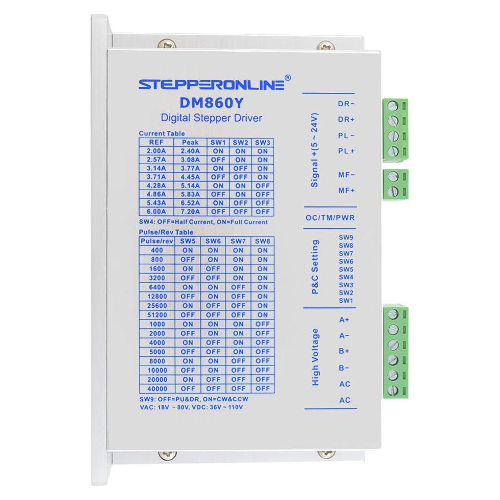 Controlador Digital de Motor Paso a Paso STEPPERONLINE DM860Y 2.4-7.2A 36-110V