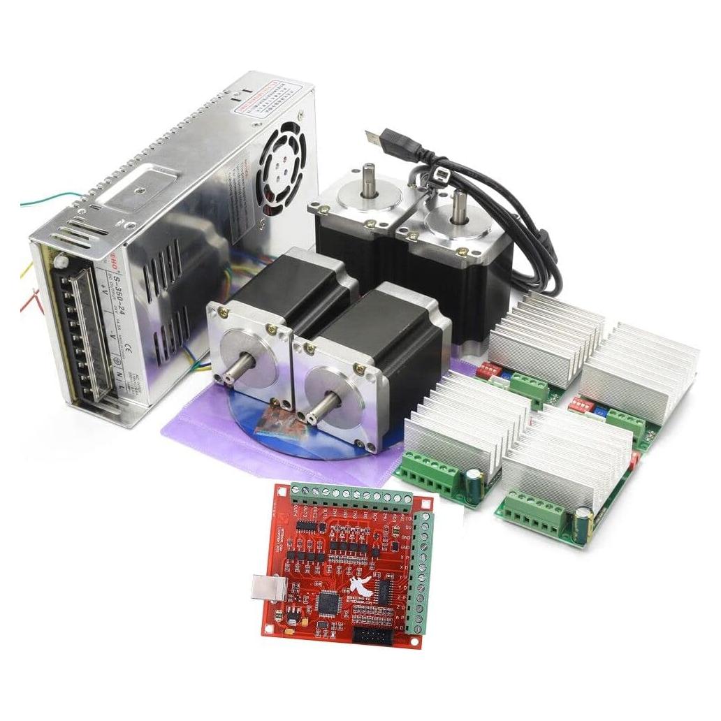 Kit CNC USB Mach3 4 Ejes Nema23 270oz-in 1.91Nm 350W