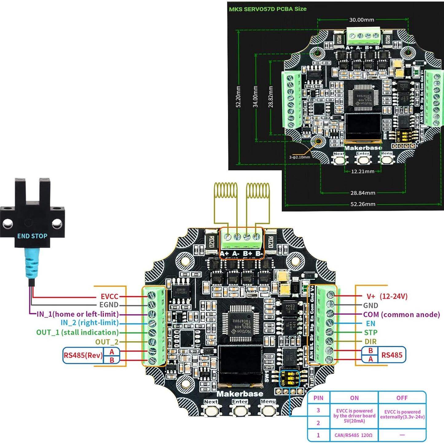 Controlador de Motor Paso a Paso SERVO57D DORUNDEA RS485