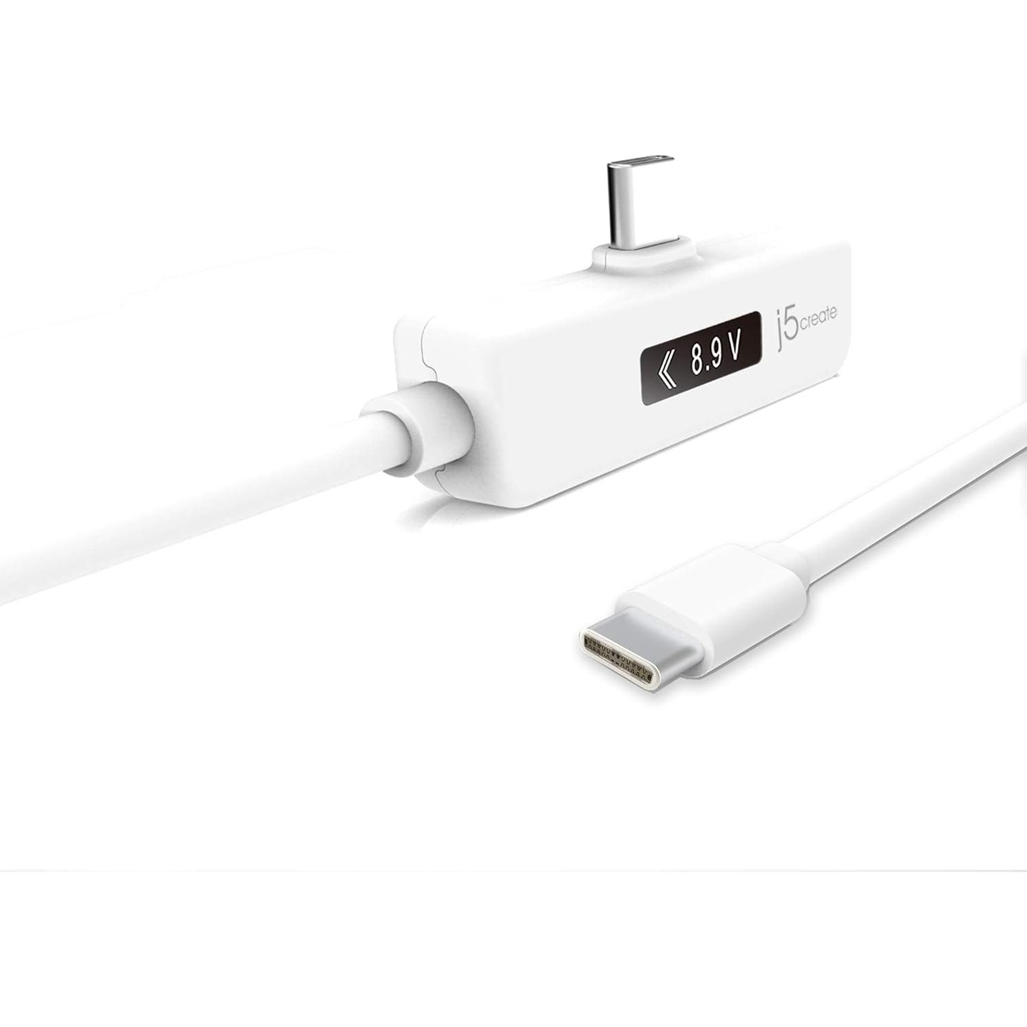Cable USB-C a USB-C 2.0 j5create 1.22m con Medidor de Potencia