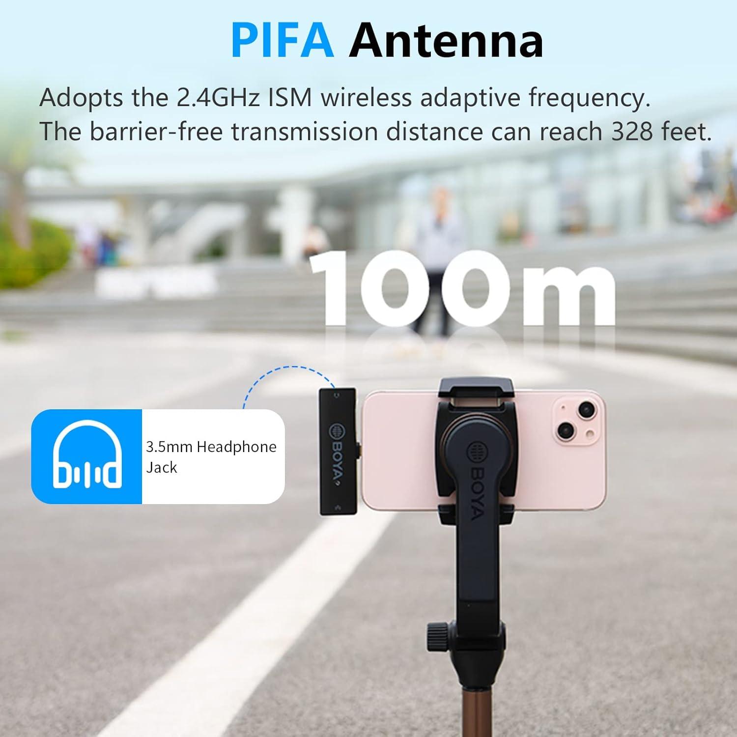 Micrófono Lavalier Inalámbrico BOYA BY-XM6 S4 para iPhone