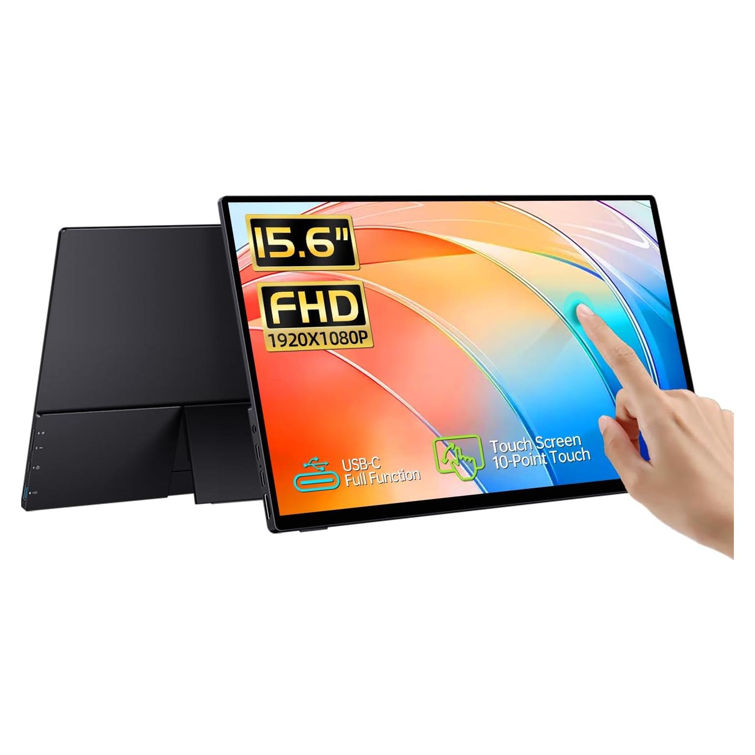 Monitor Portátil CAPERAVE 15.6" FHD Táctil HDMI USB-C