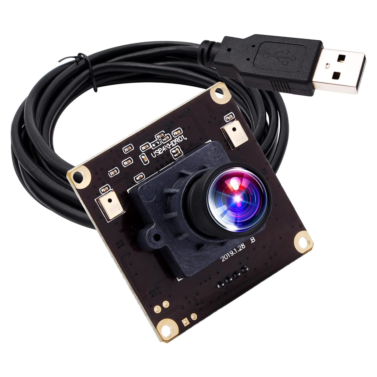 Cámara USB 4K ELP IMX317 con Micrófono Doble 100°