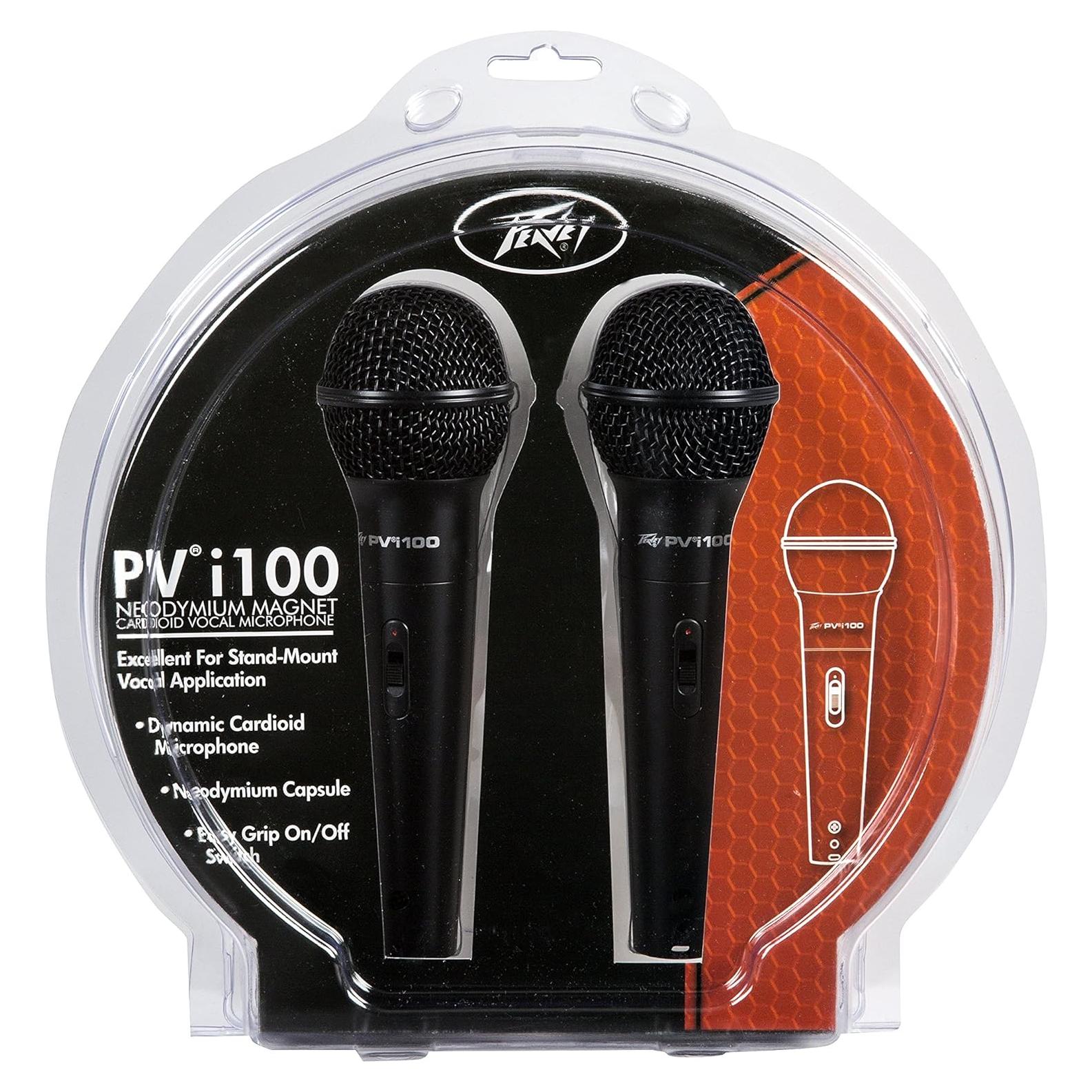 Paquete de 2 Micrófonos Dinámicos Cardioides Peavey PVi 100
