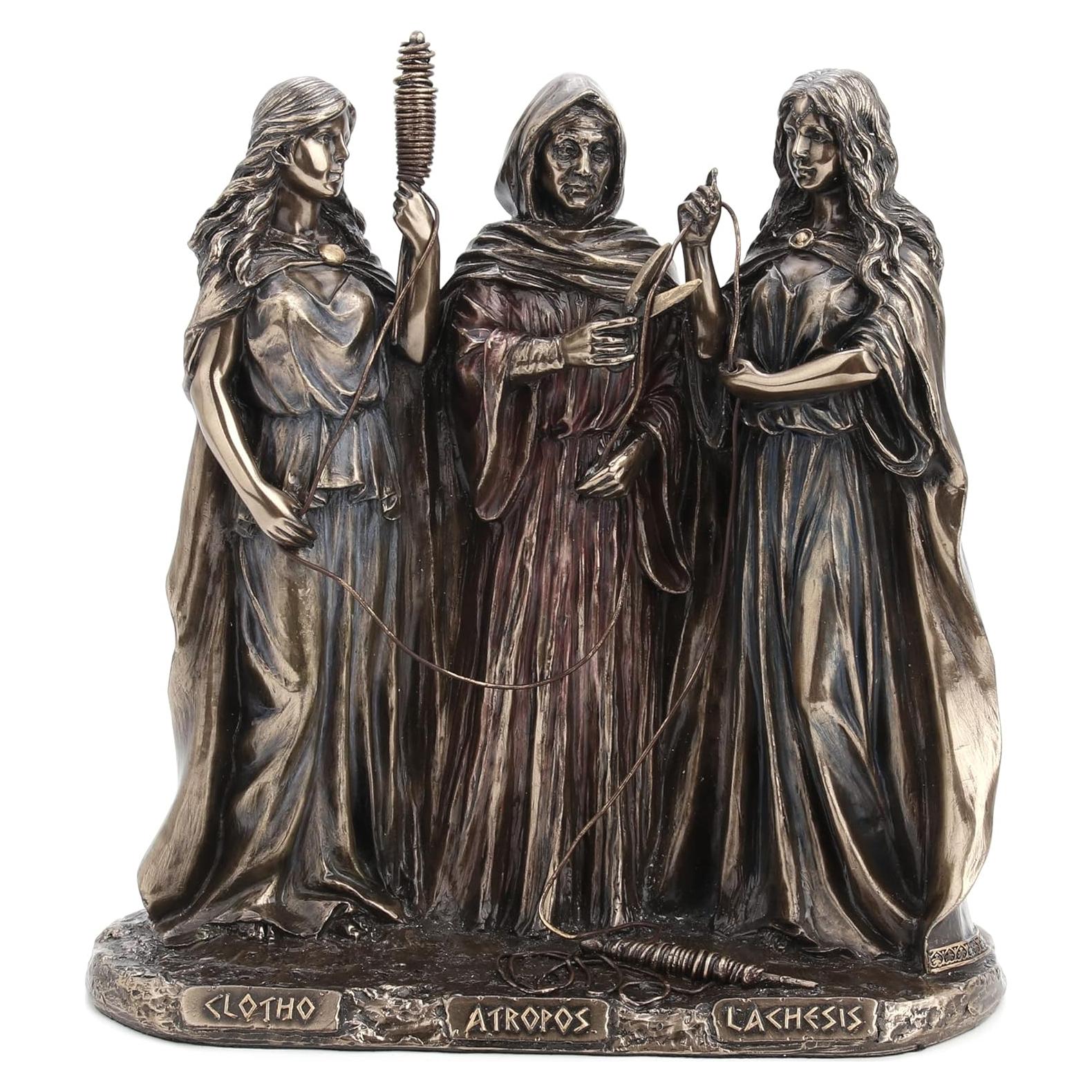 Estatua Parcas del Destino Veronese 18.42x8.57 cm Bronce Frío