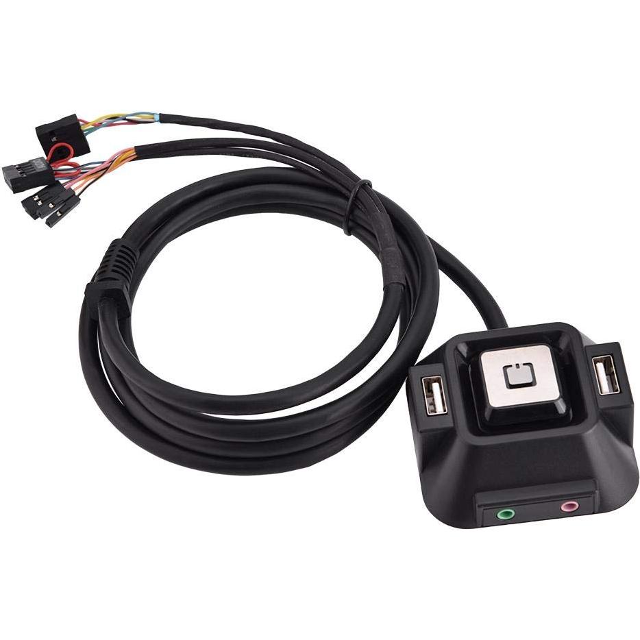 Botón de Encendido de PC Lazmin con Puertos USB y Audio