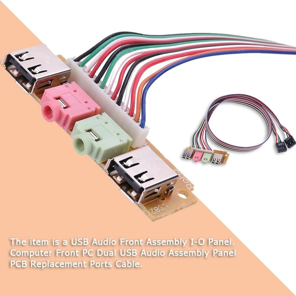 Panel Frontal de Computadora USB 2.0 ThtRht - 2 Puertos + Audio
