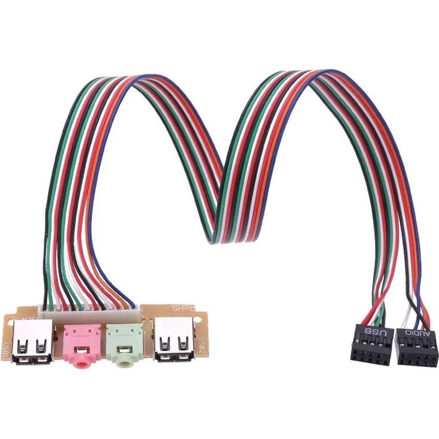 Panel Frontal de Computadora USB 2.0 ThtRht - 2 Puertos + Audio