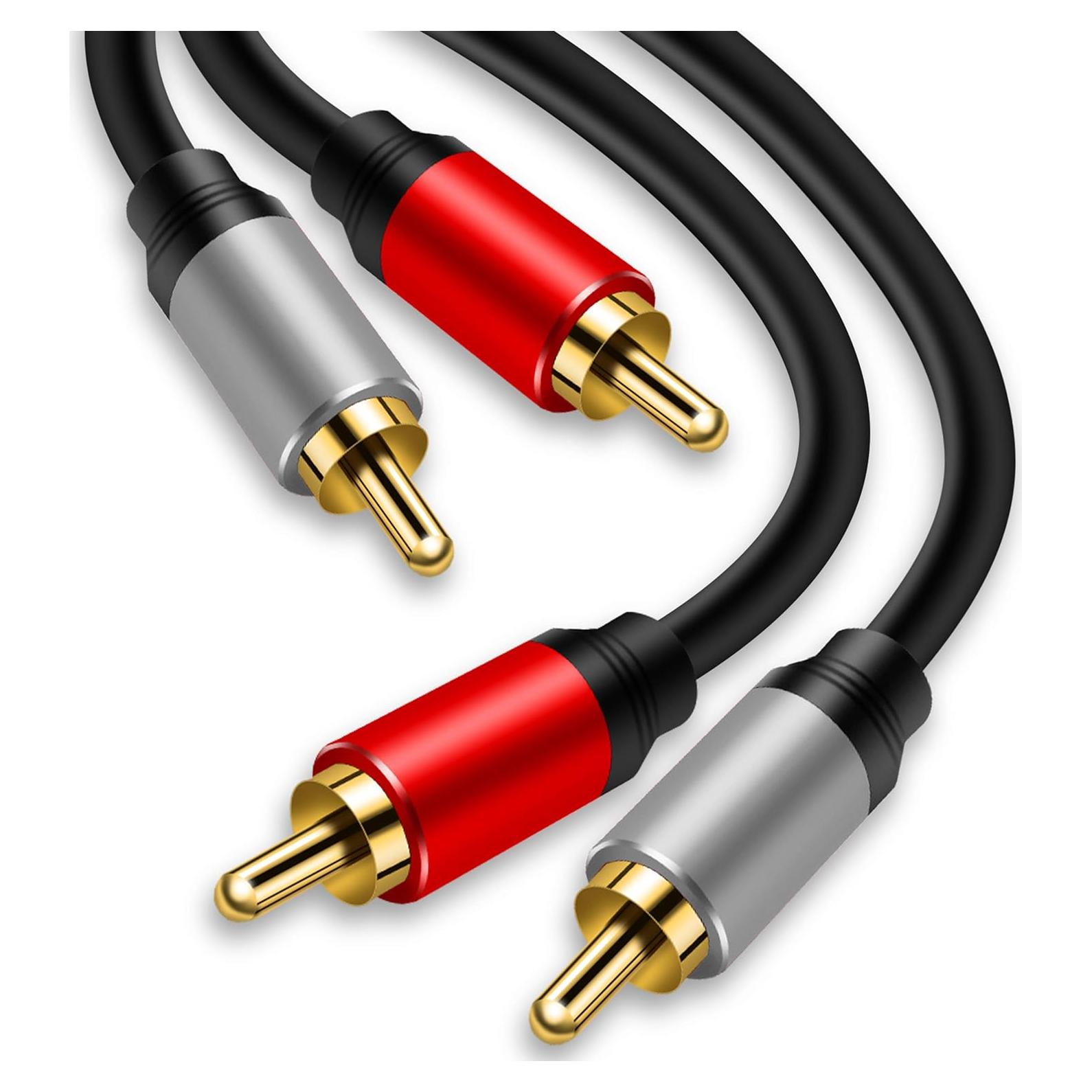 Cable de Audio 2RCA a 2RCA Tan QY 0.91M Conectores Oro