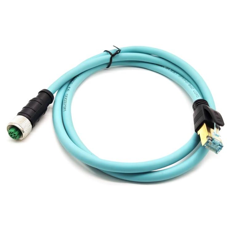 Cable Ethernet Industrial M12 a RJ45 3 Metros BOUUNCIY