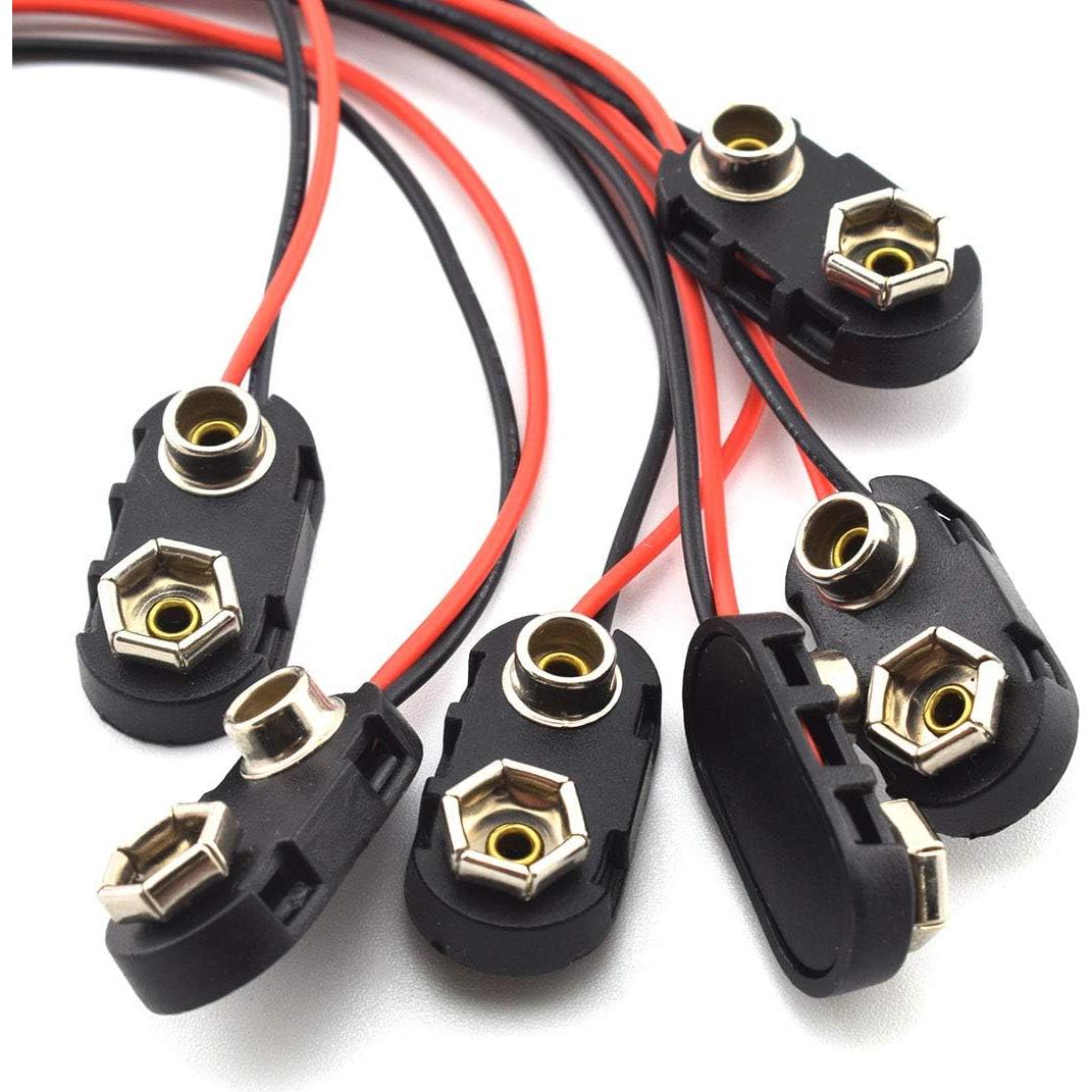 Conector de Batería 9V SDTC Tech 6 Piezas con Cables