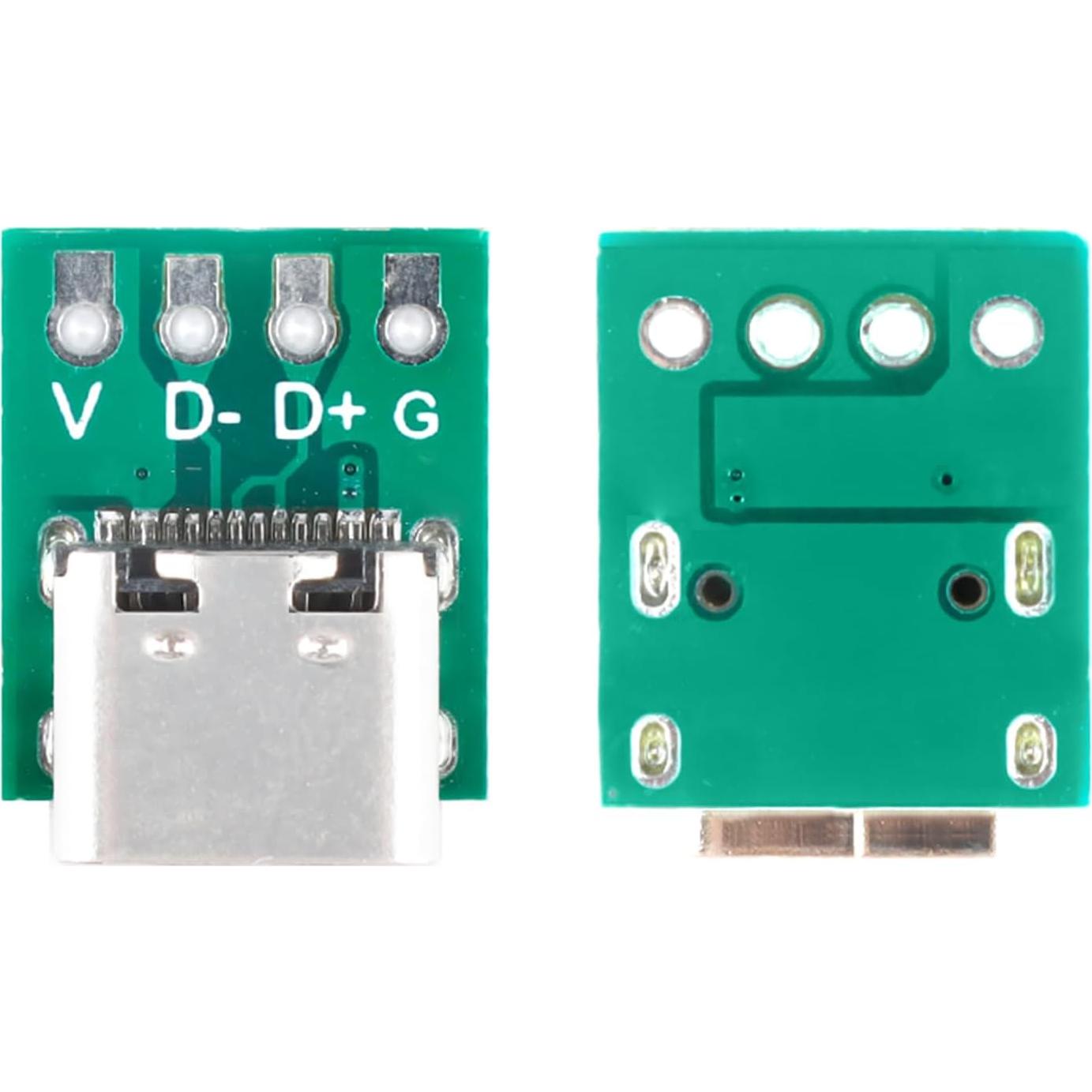 20 Conectores Femeninos USB Tipo C 3.1 Cermant PCB 16 Pines