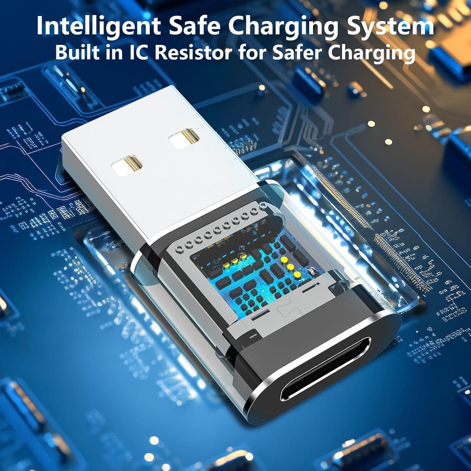 Adaptador USB C 3.1 Hembra a USB 2.0 Macho 6 Pack DSW