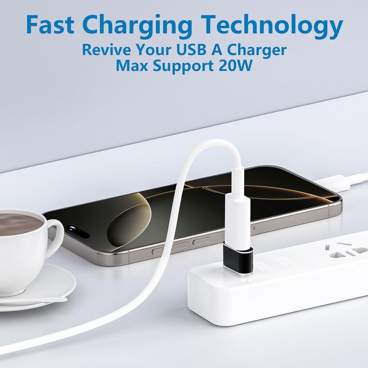 Adaptador USB C 3.1 Hembra a USB 2.0 Macho 6 Pack DSW