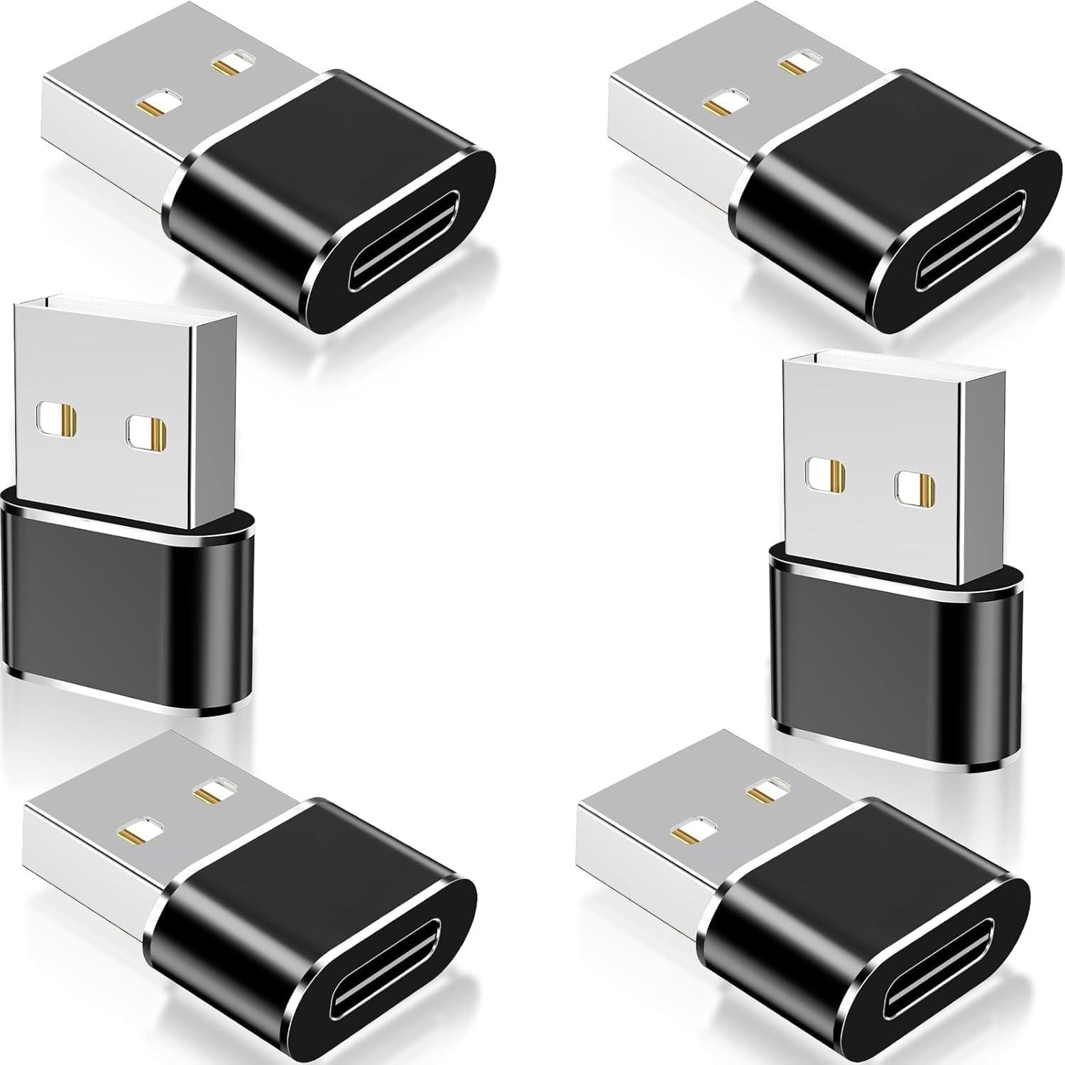 Adaptador USB C 3.1 Hembra a USB 2.0 Macho 6 Pack DSW
