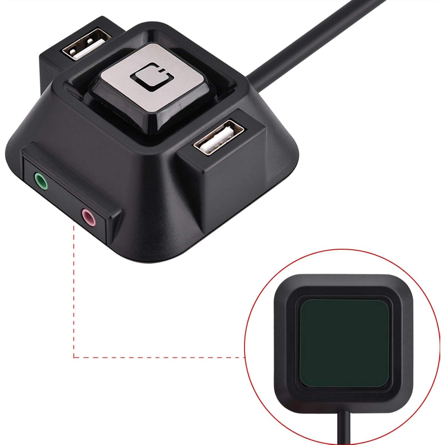 Interruptor de PC de escritorio SYH&AQYE, 1.55m, 2 USB, Audio