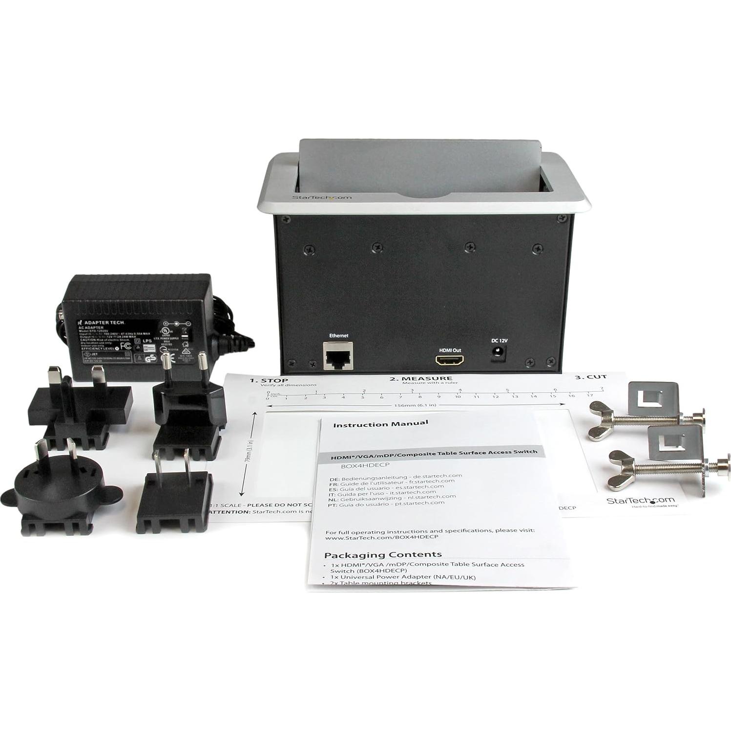 Caja de Conectividad para Mesa de Conferencias StarTech BOX4HDECP