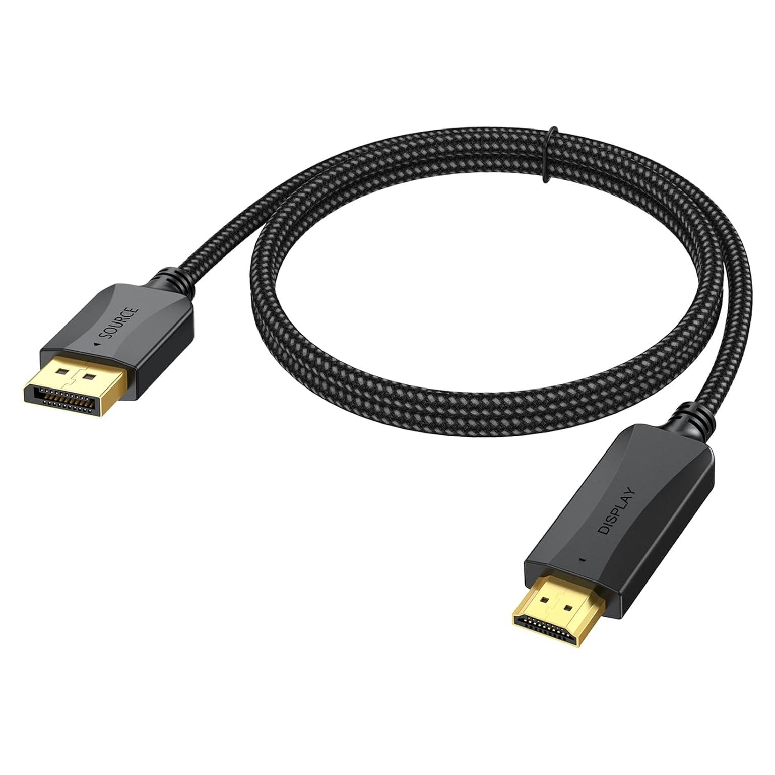 Cable DisplayPort a HDMI 4K 0.46m XiAyriky Adaptador Corto