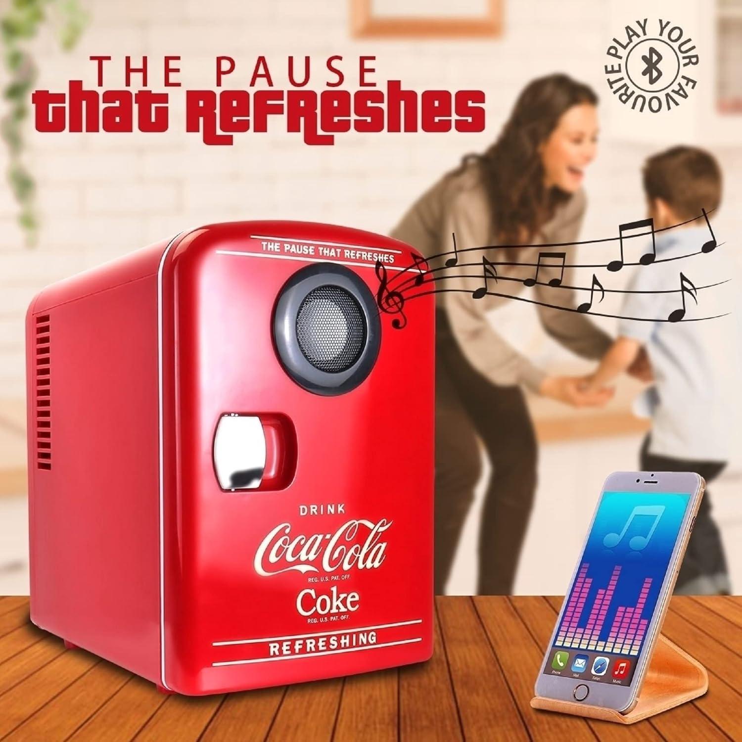 Mini Refrigerador Koolatron Bluetooth 4L Portátil Rojo