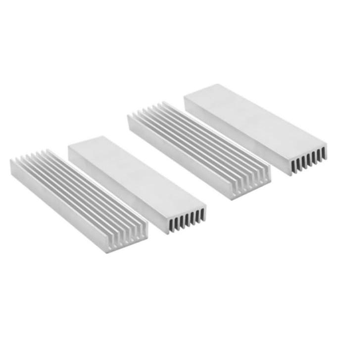 Disipador de Calor de Aluminio LuoQiouFa 100mm x 25mm x 10mm (Paquete de 4)