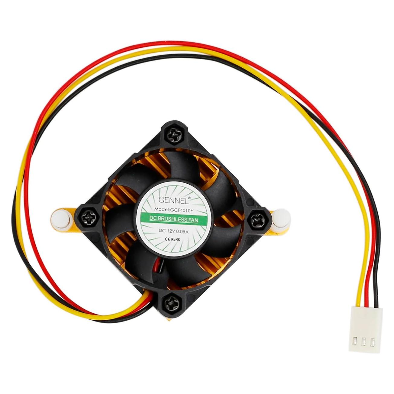 Aleta de Disipador de Aluminio con Ventilador 40mm 12V Gennel