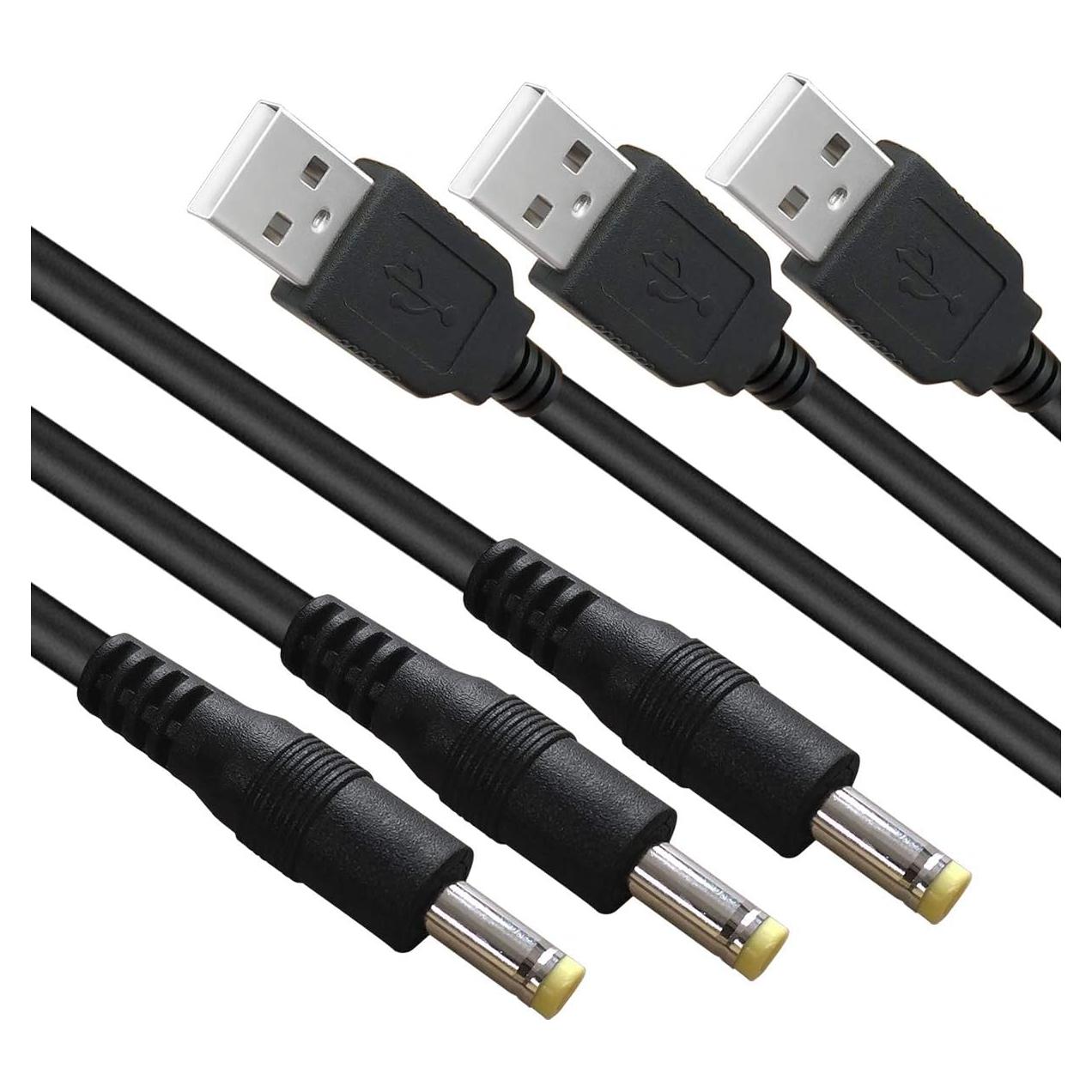 Cable de Alimentación USB SIOCEN 4FT a Jack 4.0mm 5V - 3 Unidades