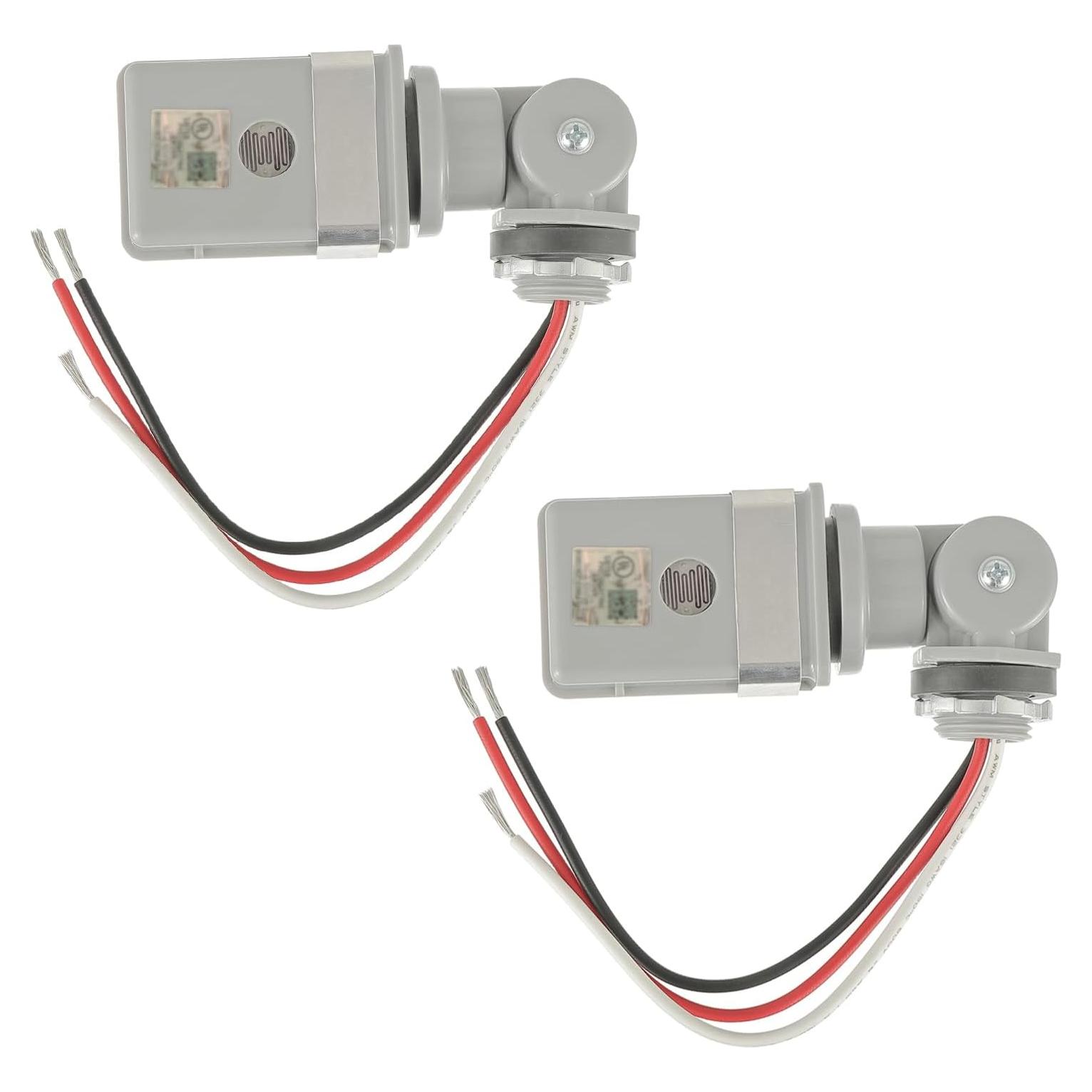 Paquete de 2 Sensores de Fotocélula JAMHER IP54 1800W